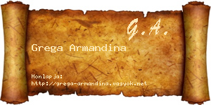 Grega Armandina névjegykártya